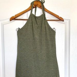 Forever 21 Olive Halter Dress